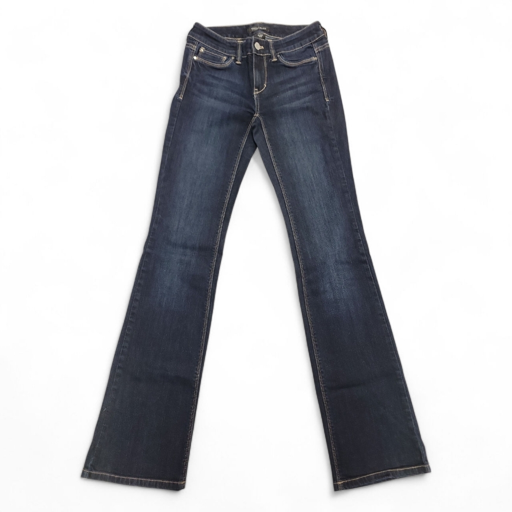 White House Black Market Blanc Boot Cut Jeans, Dark Denim, Mid Rise, 00R